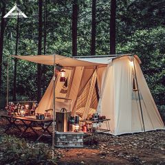野营帐篷旅游帐篷天幕一体户外野餐加厚防雨精致露营轻奢帐篷