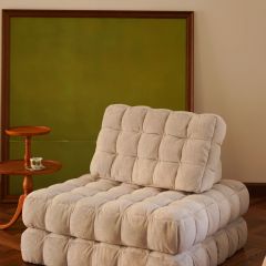 华夫饼沙发布艺客厅懒人可躺可睡单人小户型简约现代